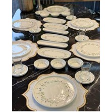 30 Parça 6 Kişilik Porselen Kahvaltı Takımı Sakura