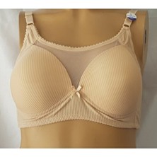 Aysemin Tekstil Büyük Beden Toparlayıcı Sütyen Kapsız Bej Renk Düz Desenli Konforlu Tasarım ile Gün Boyu Destek