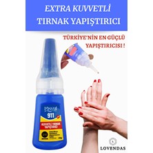 Lovendas Misiyul Ekstra Kuvvetli Takma Tırnak Yapıştırıcı 22 Gram Beyaz Renkli Güçlü Yapıştırıcı