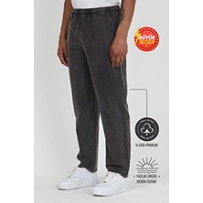 Erkek Büyük Beden %100 Pamuk Keten Görünümlü Pantolon E206