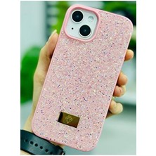 Iphone 14 Plus ve 15 Plus Uyumlu Elmas Tasarımlı Taşlı Işıltılı Parlak Pırlanta Silikon Kılıf