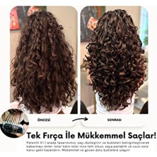 Sihirli Bukle Tarağı - Bukle Belirginleştirici Tarak- Kıvırcık Saç Fırçası- Mükemmel Bukleler-Yeşil