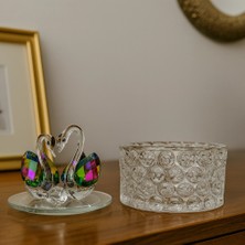 Kristal Iki Kuğulu Takı Toka Kutusu 12X8