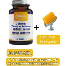 C Vitamini Kapsül,(Turunç ve Kuşburnu Ekstreleri)  - Sabunluk Hediyemiz 2038-07