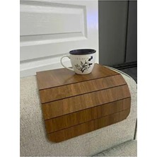 Koltuk Tepsisi Yan Sehpa Kahverengi Ortasabit 15 cm Amerikan Servisi