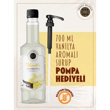 Sweet Heaven Vanilya Kahve Şurubu 700 ml Pompa Hediye Aromalı Lezzetli İçecekler İçin