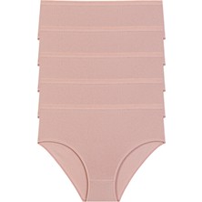 Miss Blue Moon Remzi Toktaş Kadın Fitilli Ribana Pamuklu Külot 5'li Paket 4XL Düz Desenli Örme Kumaş 5450