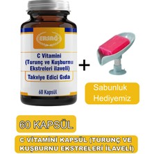 C Vitamini Kapsül,(Turunç ve Kuşburnu Ekstreleri)  - Sabunluk Hediyemiz 2038-08