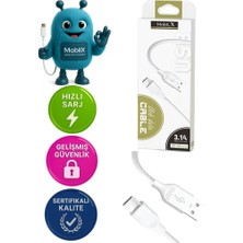 Mobilx USB To Type-C Şarj ve Data Kablosu – 3.1A, Hızlı Şarj, Siyah