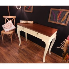 Wooding 110 cm Çekmeceli Masif Krem Ceviz Dresuar