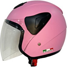 Sway SW 733 Pembe Yarım Kask Polikarbonat Malzeme ile Yüksek Darbe Dirençli Güvenlik