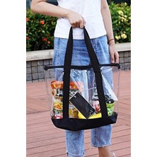 Woys Şeffaf Su Geçirmez Plaj Çantası Yaz Koleksiyonu Fermuarlı Kadın Deniz Çantası