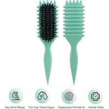 Sihirli Bukle Tarağı - Bukle Belirginleştirici Tarak- Kıvırcık Saç Fırçası- Mükemmel Bukleler-Yeşil