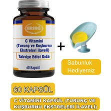 C Vitamini Kapsül,(Turunç ve Kuşburnu Ekstreleri)  - Sabunluk Hediyemiz 2038-09