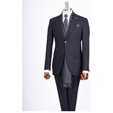 Terzi Adem Altun SLİM FİT CEKET PANTALON TAKIM ELBİSE SİYAH T13513