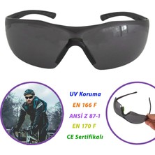 Bisiklet Güneş Gözlüğü Uv Korumalı Silikon Burunlu Rüzgar Koruyucu Bisikletçi Gözlük Füme