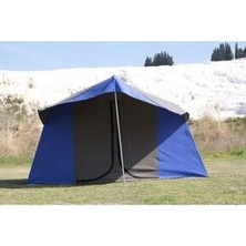 Zey Camping 2+0 Double 6 Kişilik Orman Şantiye Depo Çadırı Kapıda Sineklik Modelli Mavi