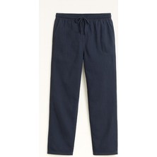Defy Erkek Rahat Kalıp Keten Görünümlü Pantolon
