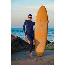 Kadın Tesettür Mayo Uzun Kol Tulum / Havuz Deniz Yüzücü Mayo Tulum