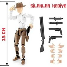 Kovboy 13 Dummy Kahverengi Tüm Eklemleri Hareketli Aksiyon Figürü Oyuncak