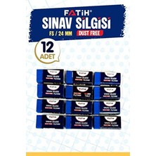 T Tuğset Etiket Fatih Mavi Sınav Silgisi İz Bırakmayan Orta Boy 12 Adet Dust-Free Kullanım İçin İdeal