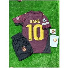 5-Yıldızlı 2026 Galatâsarây./ Leroy Sane / Alternatif Bordo Yeni Sezon Çocuk Forması 4'lü Set