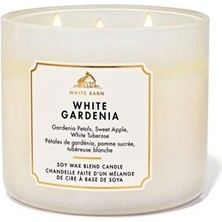 Bath & Body Works White Gardenia 411 gr Büyük Mum Çiçeksi Koku ve Çok Renkli Tasarım ile Dekoratif Kullanım