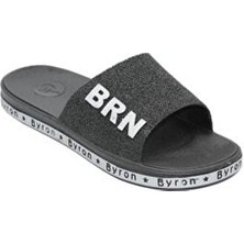 BRN Unisex Kaymaz Tabanlı Siyah Plaj Terlik Su Geçirmez Eva Malzemeden Üretilmiştir