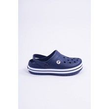 Lacivert Unisex Bant Detaylı Günlük Rahat Terlik