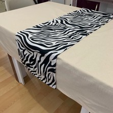 Zebra Desenli Runner, Yüksek Kaliteli Dijital Baskılı Runner, Dayanıklı, Modern Tasarım 35X120 cm