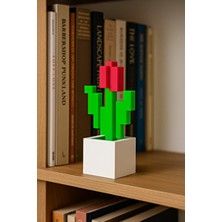 Minecraft Saksılı Kırmızı Çiçek 16CM Dekoratif Figür