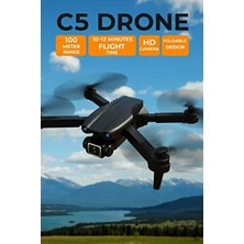 Morissua C5 Drone Katlanabilir HD Kamera ile 100M Menzil ve 10-12 Dk Uçuş Süresi Sunar