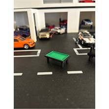 1:64 Ölçekli Mini Bilardo Masası – Diecast Diorama ve Garaj Setleri Için Aksesuar