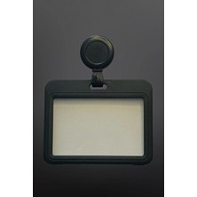 Siyah Yoyo Yatay Premium Siyah Yaka Kartı Çerçeveli Kart Koruyucu