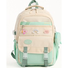 Kore Tarzı Aksesuarlı Kız Çocuk Okul Çantası & Erkek Çocuk Sırt Çantası Ilkokul, Ortaokul, Lise