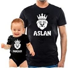 Venüs Dijital Aslan Parçası Babaoğul Kombintişört Zıbın(Kombin Yapmak Için 2 Adet Sepete Ekleyiniz)