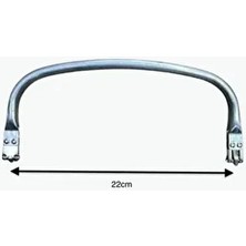 Aynalı Gri Renkli Meşhur Kavisli M.burs 22 cm Kadın Aksesuarı Kullanışlı ve Şık