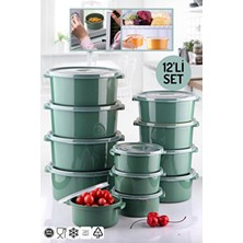 12'li Set Mikrodalga ve Difrizde Kullanıbilen Saklama Kabı