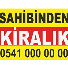 (70 cm x 100 Cm) Sahibinden Kiralık Branda - Afiş- Pankart