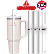 Quencher 1.18 Lt Uyumlu 6lı Pipet Termos Pipeti– Temizlik Fırçası Hediyeli