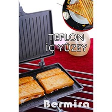 Alüminyum Döküm Içi Teflon Ocak Üstü El Tost Makinesi 24 cm x 18 cm