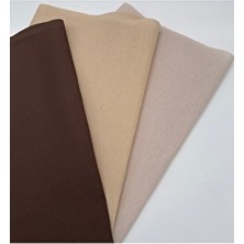 120X50 Pamuklu Astarlık Kumaş/çanta Astarı( 3 Adet Renkler;kahverengi-Hasır Rengi-Bej,taş Rengi)