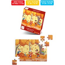 Sonbahar Günü Mini Puzzle 40 Parça 3-7 Yaş Çocuk Puzzle Yapboz