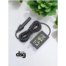 Dijital Nem ve Sıcaklık Ölçer Cihazı Problu Kuluçka Termometresi, Higrometre