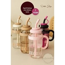 Ice Cream Detox Su Şişesi – 1300ML Bpa Free Big Mug Ice Bottle -Spor Matara