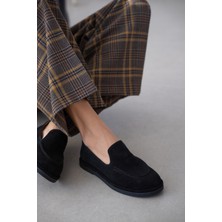 Dezzy Süet Kadın Loafer-Siyah Süet