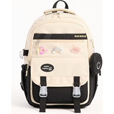 Kore Tarzı Aksesuarlı Kız Çocuk Okul Çantası & Erkek Çocuk Sırt Çantası Ilkokul, Ortaokul, Lise