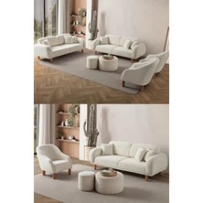 Regnum Koltuk Takımı 3+3+1+1 Krem Renk