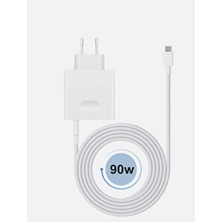 Matebook ve Cep Telefonu Uyumlu 90W Supercharge Şarj Cihazı ( Adaptör + Kablo ) Set