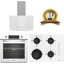 Ala 322 W - 189 Dw - 510 W Turbo Beyaz Cam Ankastre Set